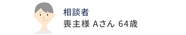 喪主様 Aさん 64歳