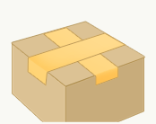 ガムテープで梱包し、着払いで発送