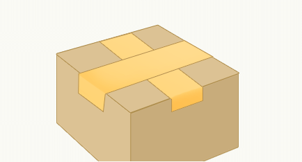 ガムテープで梱包し、発払いで発送